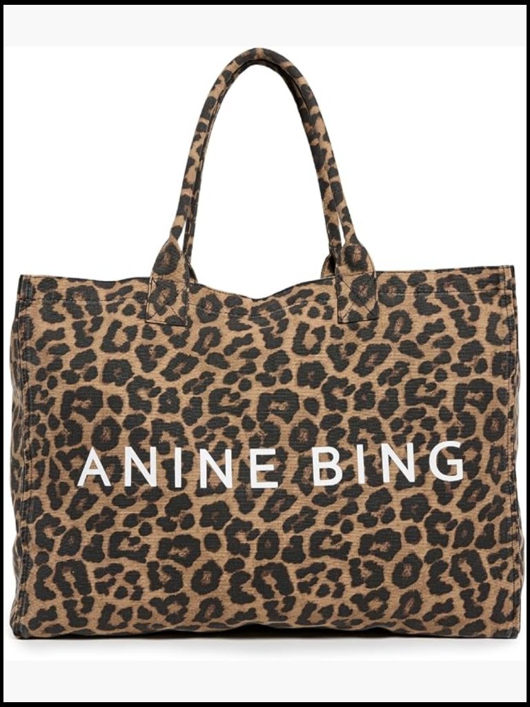 Leopard Print Canvas Tote Hobo Bag Lightweight Travel Everyday Shopping Tote